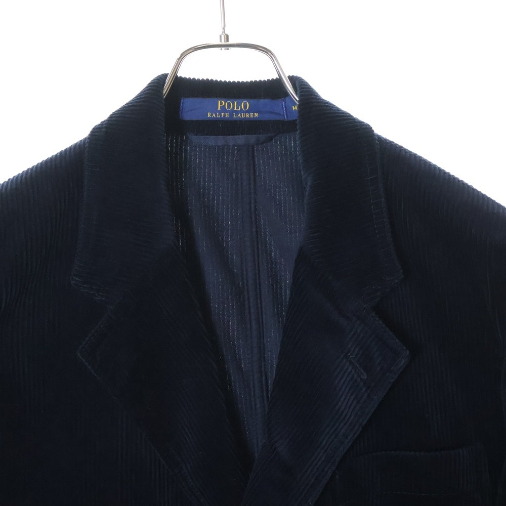 POLO RALPH LAUREN(ポロラルフローレン) コーデュロイ ピーグドラペル 3B テーラードジャケット ネイビー