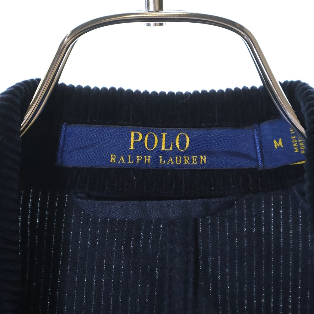 POLO RALPH LAUREN(ポロラルフローレン) コーデュロイ ピーグドラペル 3B テーラードジャケット ネイビー
