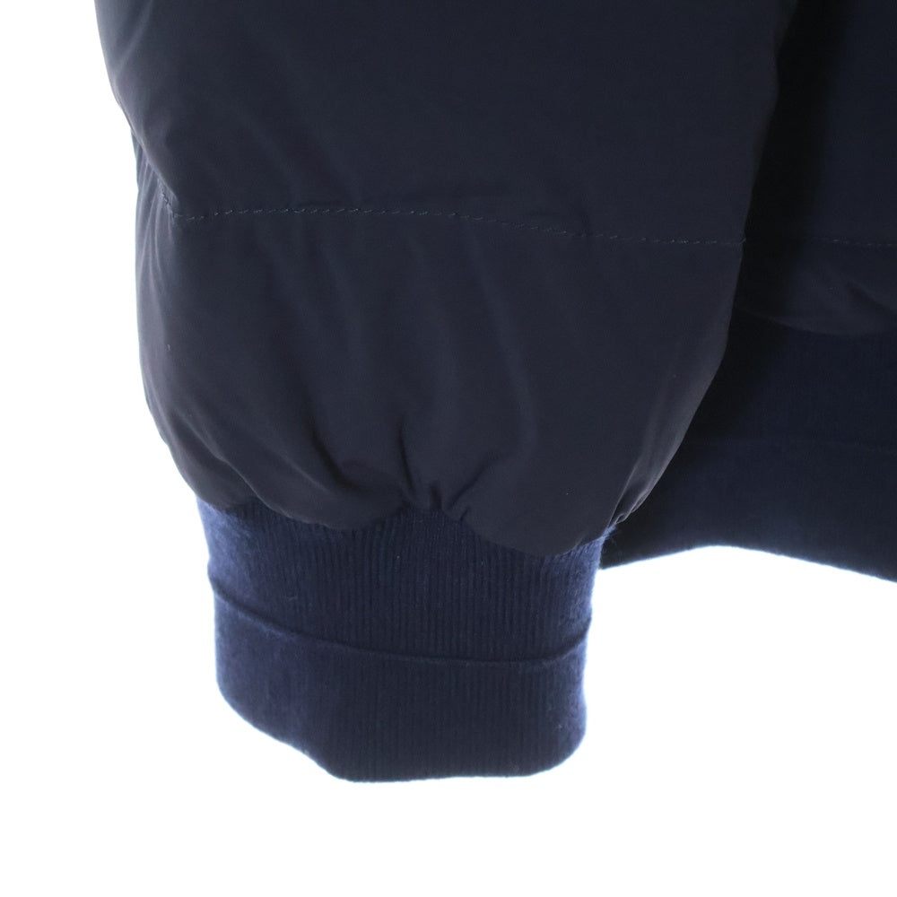 BRUNELLO CUCINELLI(ブルネロクチネリ) ニット切り替え ナイロン ジップアップ ボタンダウンジャケット ネイビー