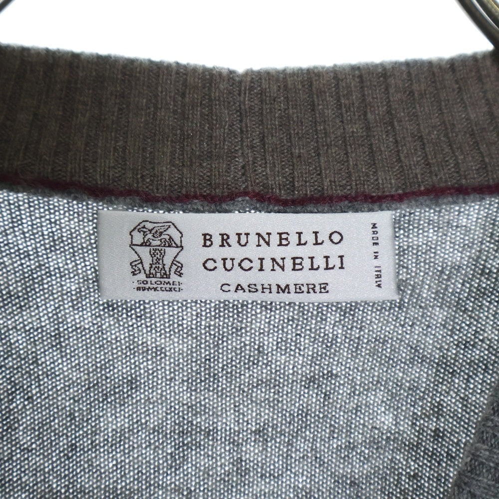 BRUNELLO CUCINELLI(ブルネロクチネリ) カシミヤ ウール ニット ベスト グレー TE91356