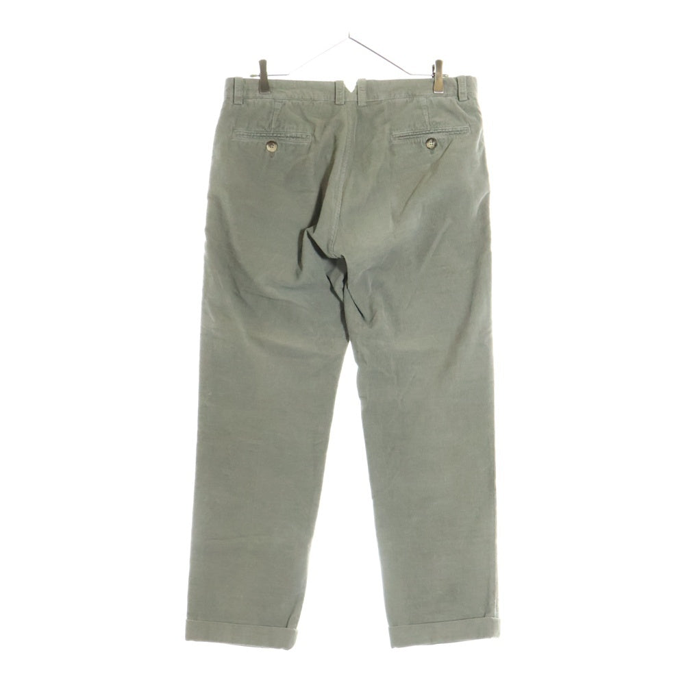 BRUNELLO CUCINELLI(ブルネロクチネリ) コーデュロイ ジップフライ ストレート パンツ カーキ TE91919