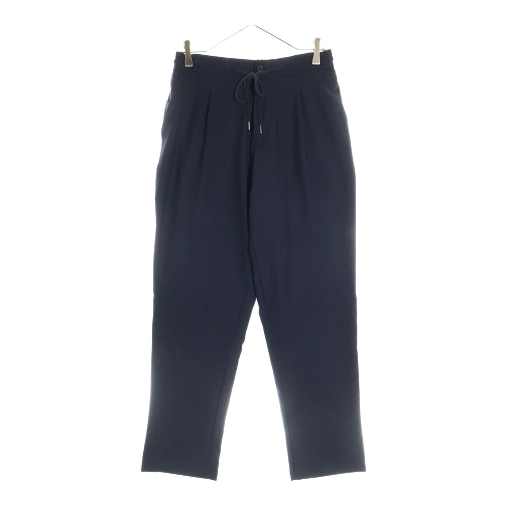 Cruciani(クルチアーニ) リラックスドローコード ワンプリーツ ポリエステル ウール パンツ ブラック