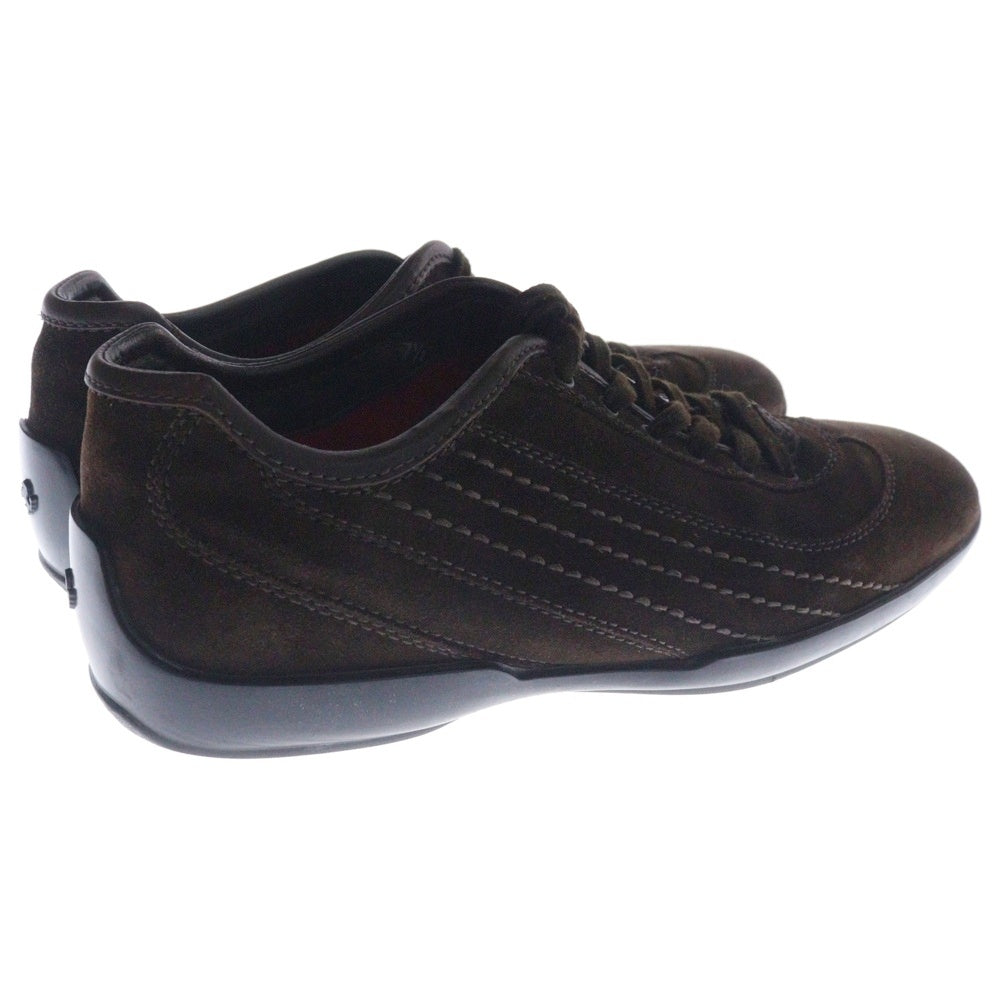 TOD'S(トッズ) ×Ferrari フェラーリ スウェードレザー ローカットスニーカー ブラウン