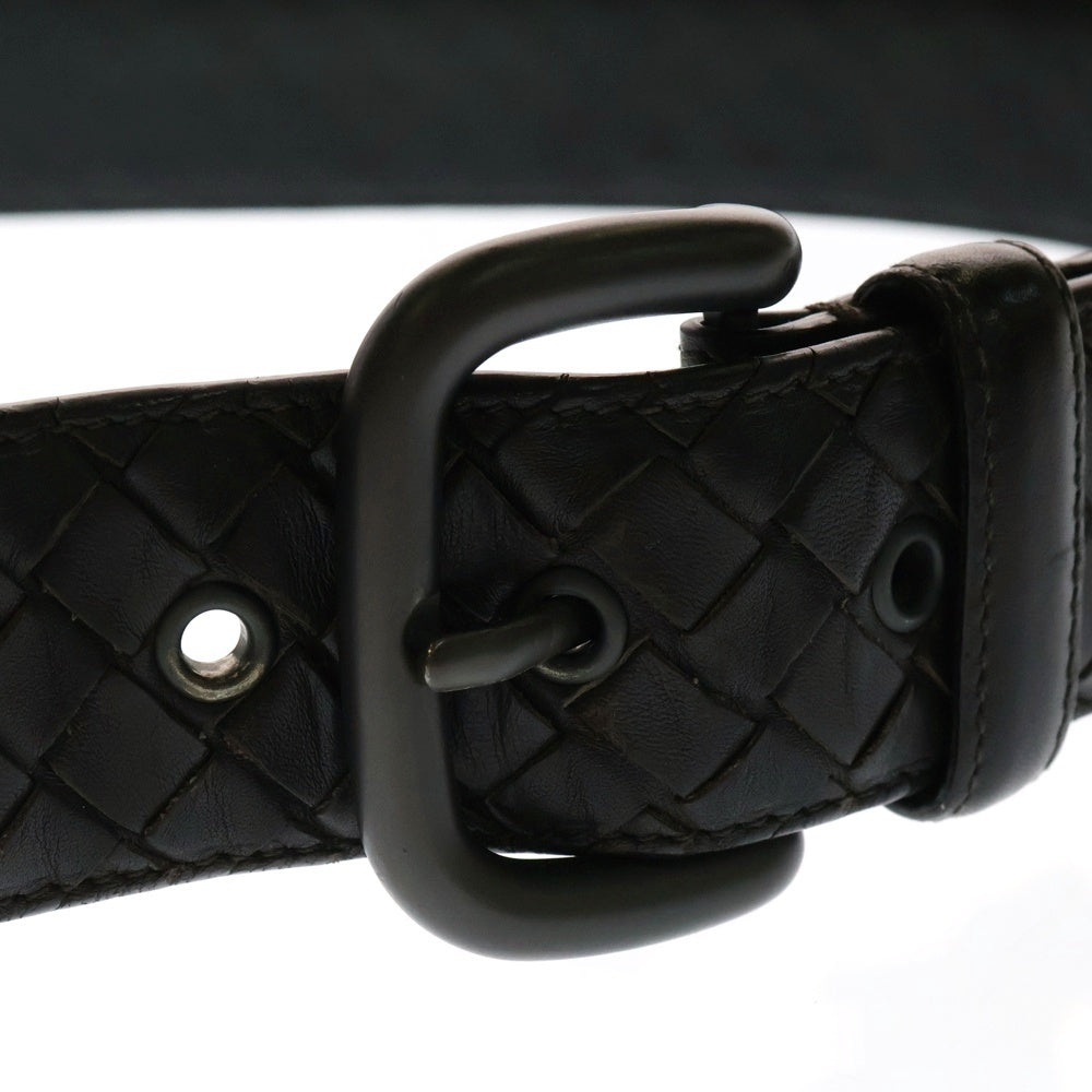 BOTTEGA VENETA(ボッテガヴェネタ) イントレチャート レザーベルト ダークブラウン