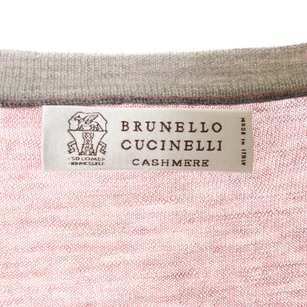 BRUNELLO CUCINELLI(ブルネロクチネリ) コットン Vネック ニット セーター パープル