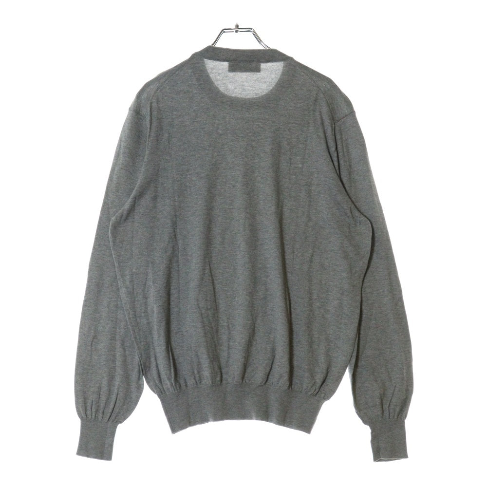 BRUNELLO CUCINELLI(ブルネロクチネリ) コットン クルーネック ニット セーター グレー
