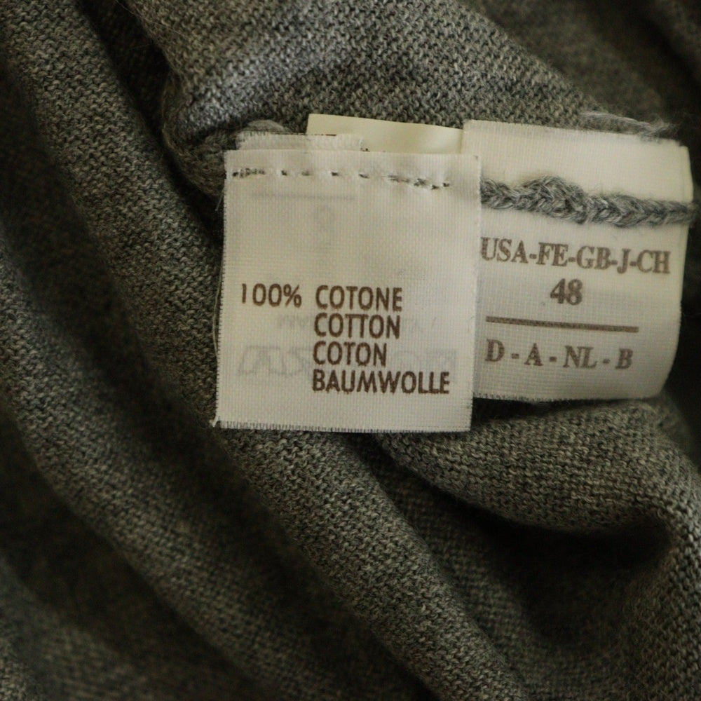 BRUNELLO CUCINELLI(ブルネロクチネリ) コットン クルーネック ニット セーター グレー