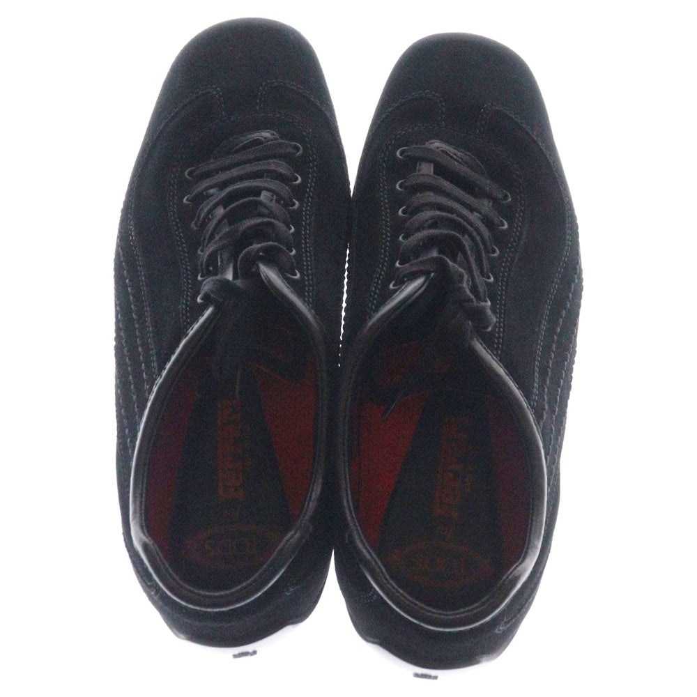 TOD'S(トッズ) ×Ferrari フェラーリ スウェードレザー ローカットスニーカー ブラック