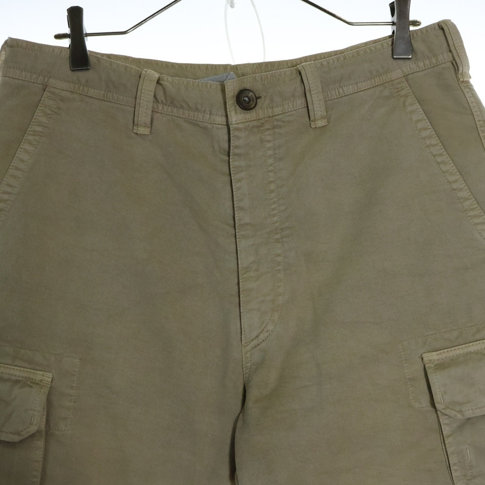 BRUNELLO CUCINELLI(ブルネロクチネリ) コットン ジップフライ カーゴ ショートパンツ ハーフパンツ ショーツ ベージュ DD92926