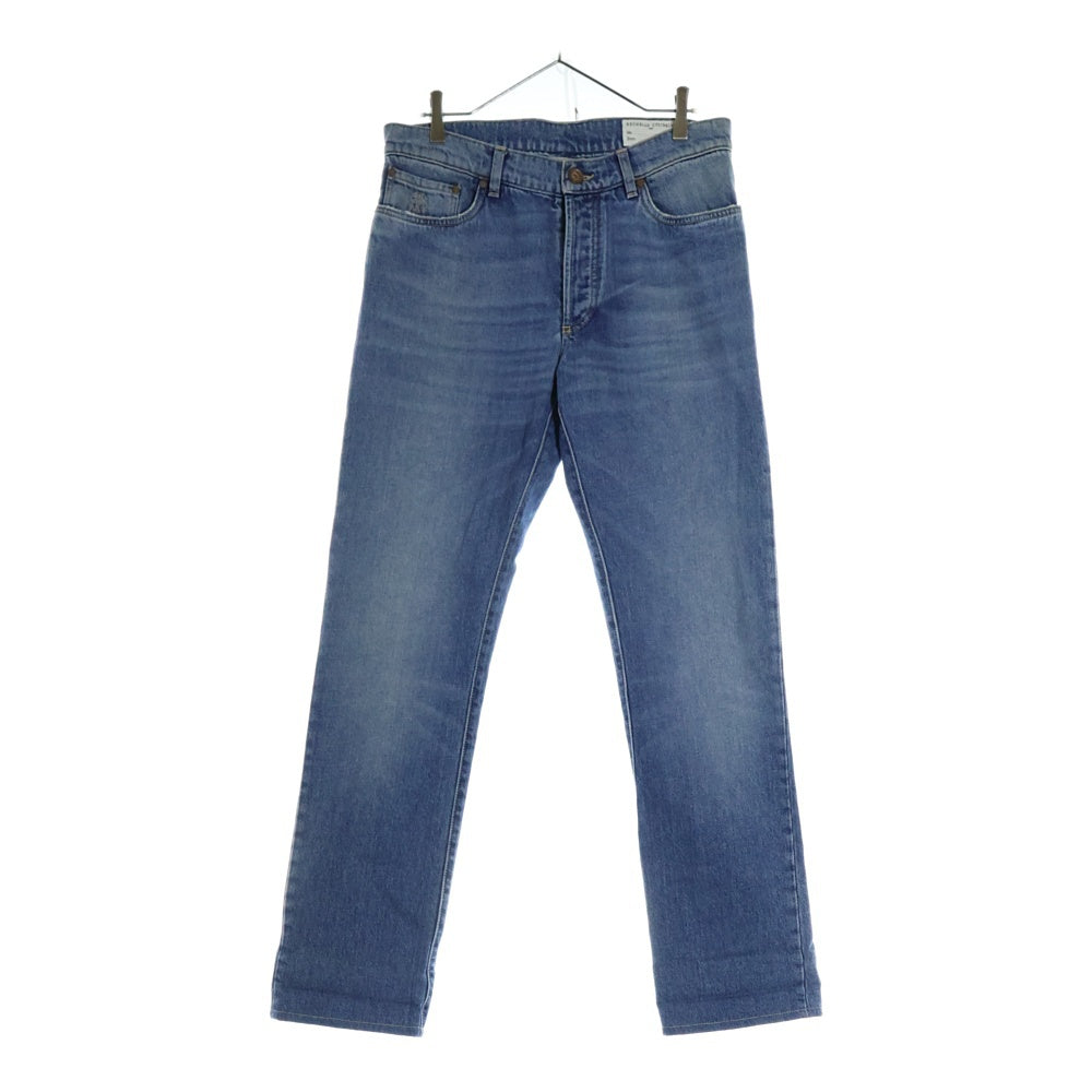 BRUNELLO CUCINELLI(ブルネロクチネリ) ボタンフライ ストレート デニムパンツ インディゴ DB91945