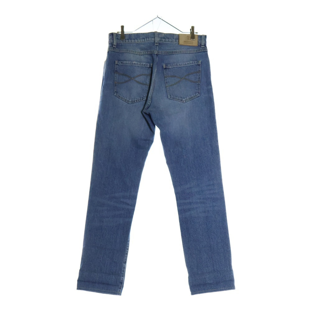 BRUNELLO CUCINELLI(ブルネロクチネリ) ボタンフライ ストレート デニムパンツ インディゴ DB91945