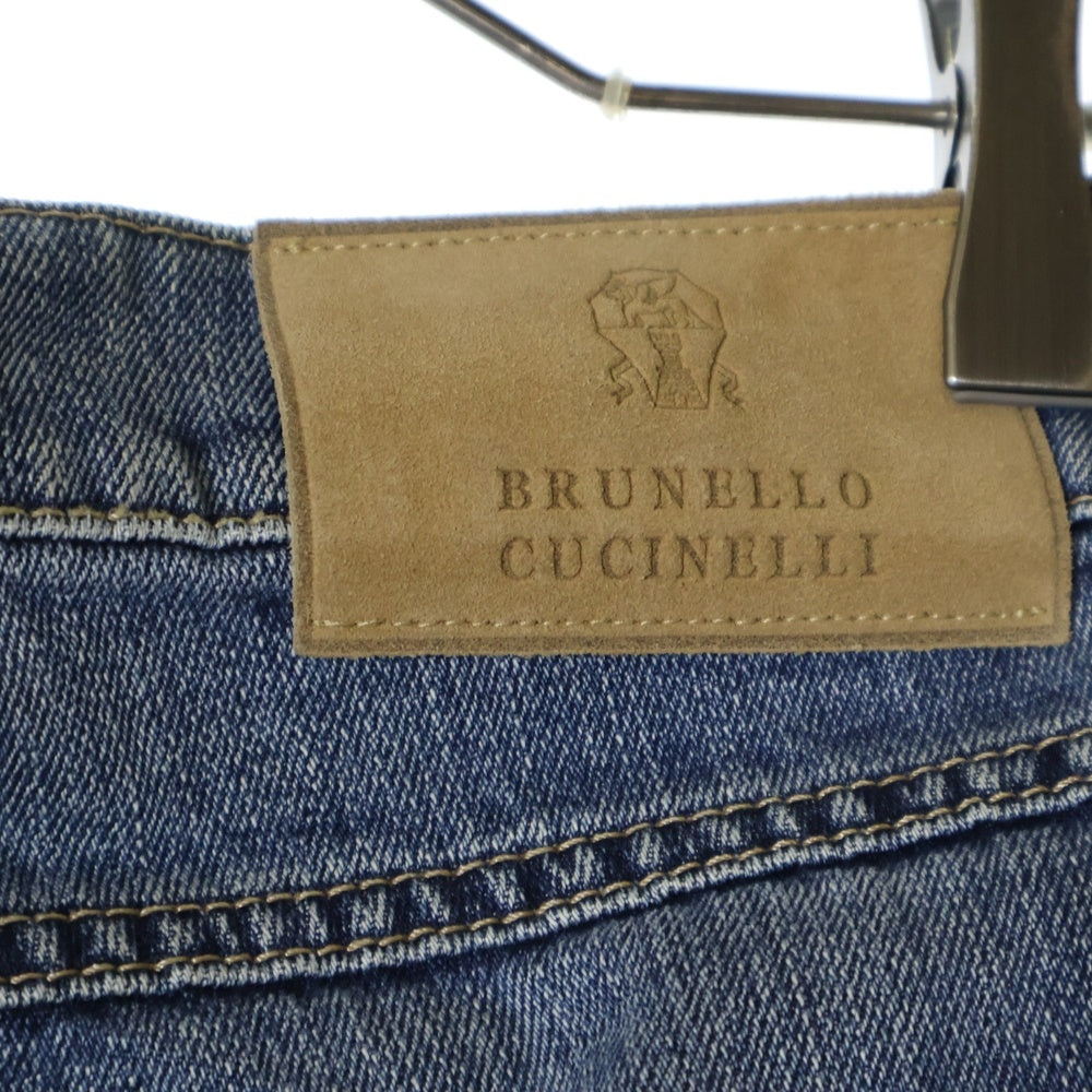 BRUNELLO CUCINELLI(ブルネロクチネリ) ボタンフライ ストレート デニムパンツ インディゴ DL92917