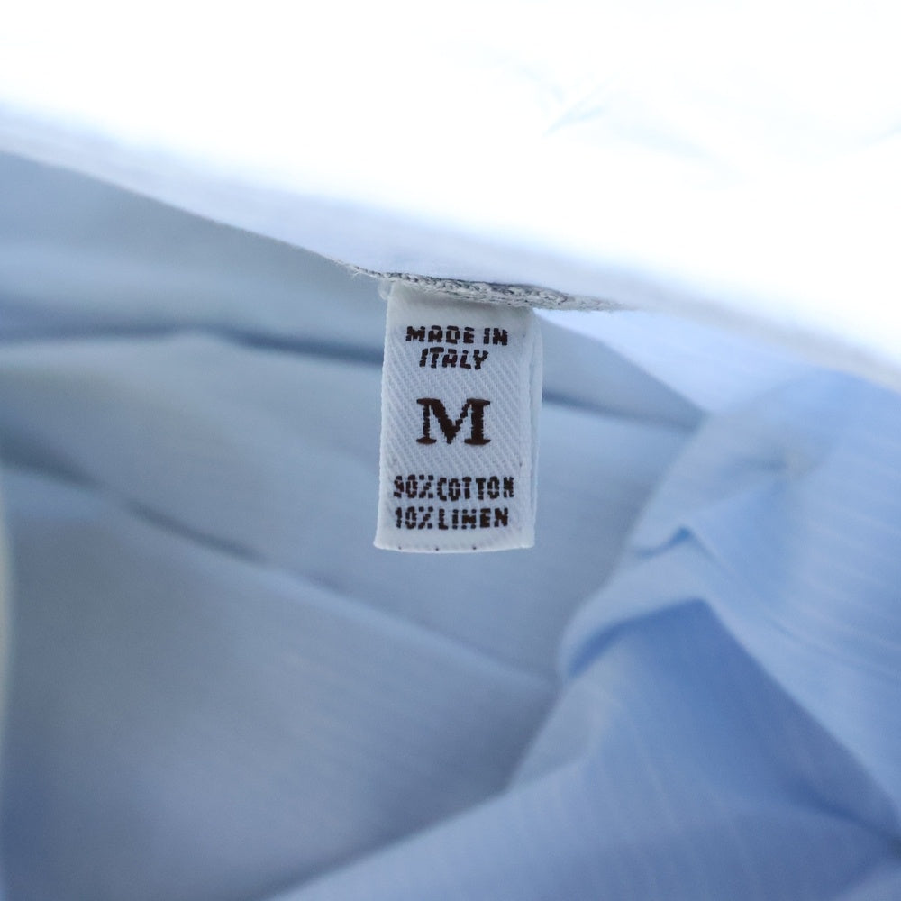 BRUNELLO CUCINELLI(ブルネロクチネリ) ストライプ フロントポケット ボタンダウン 長袖シャツ ブルー