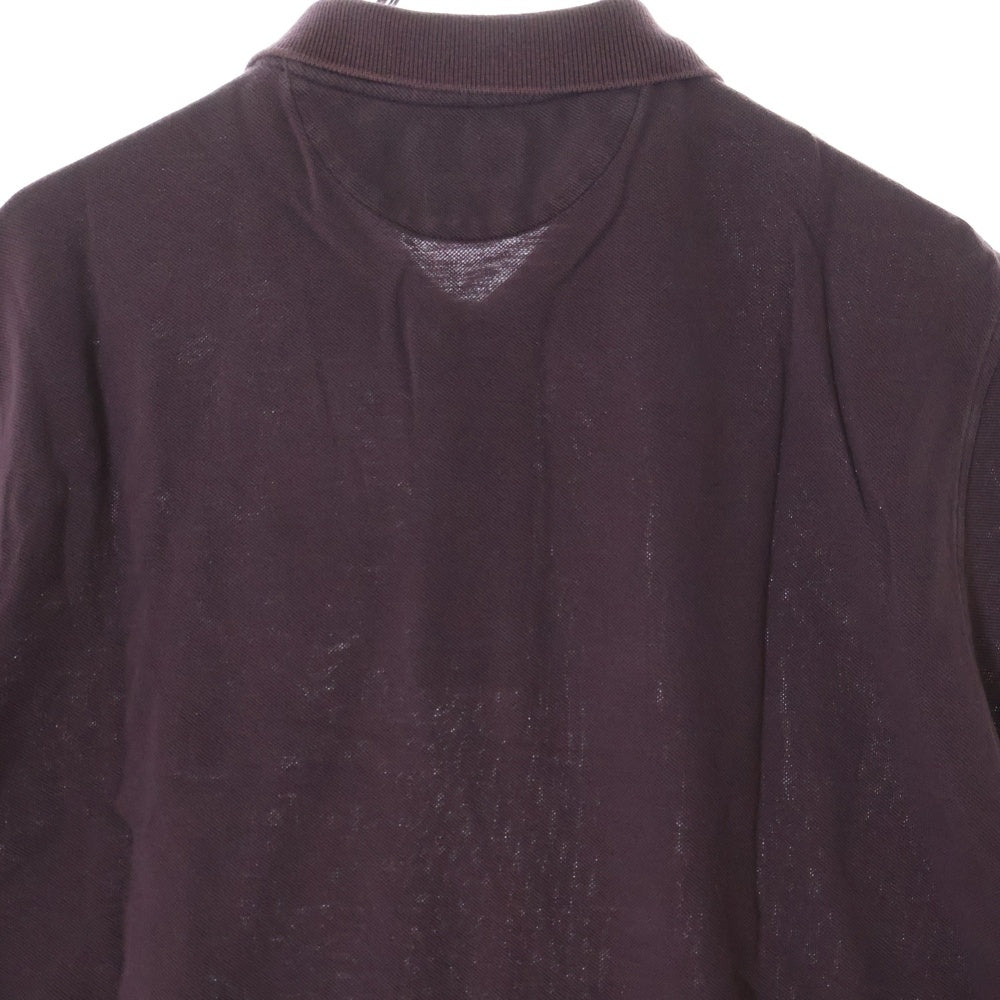 BRUNELLO CUCINELLI(ブルネロクチネリ) フロントエンブレムロゴ スリムフィット 半袖ポロシャツ パープル DK92819