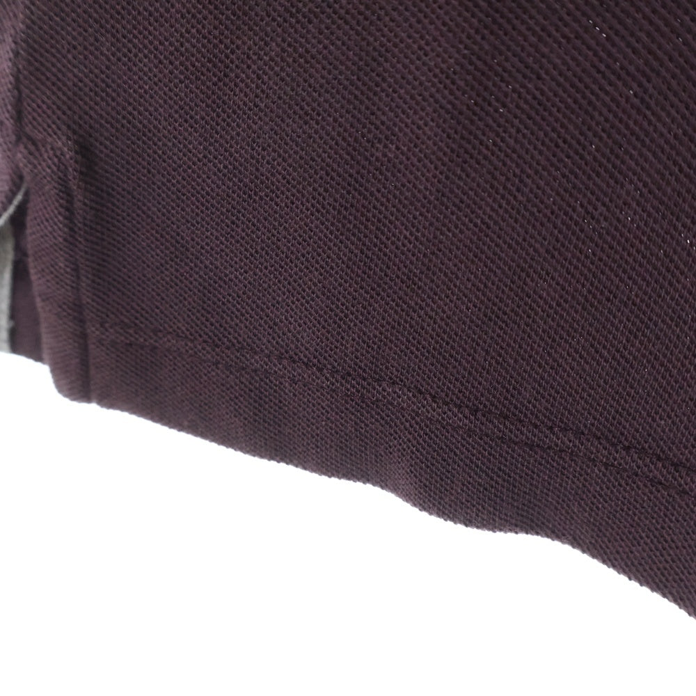 BRUNELLO CUCINELLI(ブルネロクチネリ) フロントエンブレムロゴ スリムフィット 半袖ポロシャツ パープル DK92819