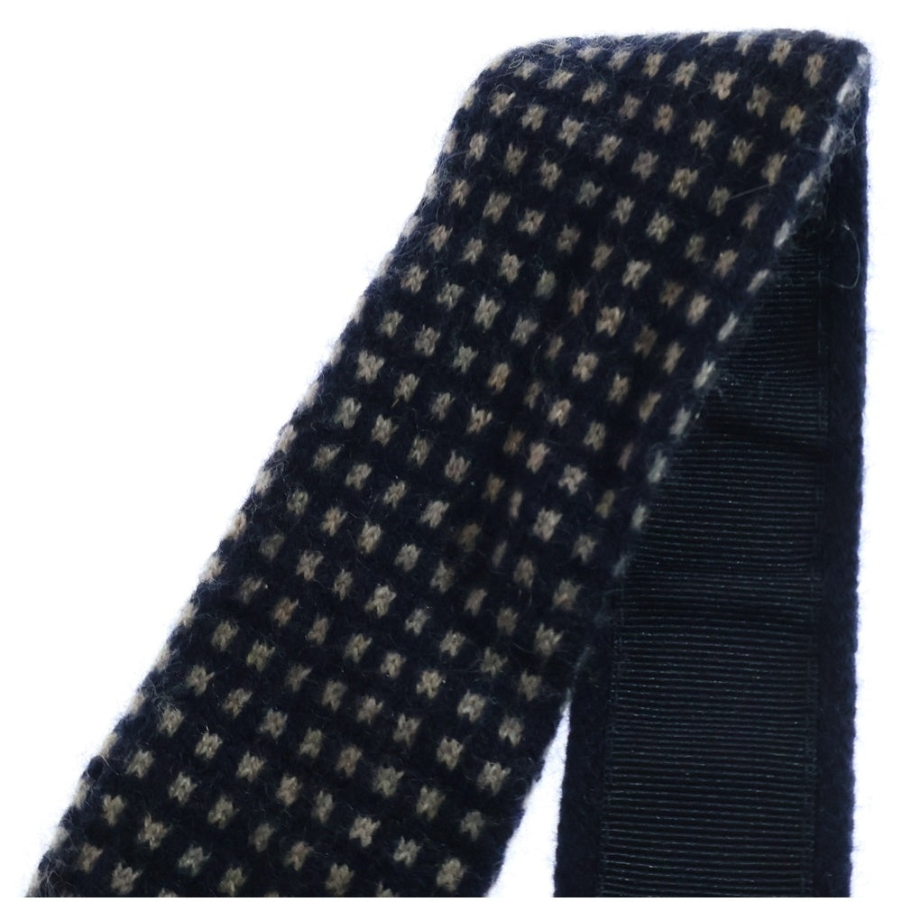 BRUNELLO CUCINELLI(ブルネロクチネリ) 千鳥格子 カシミヤネクタイ ネイビー ML8920018