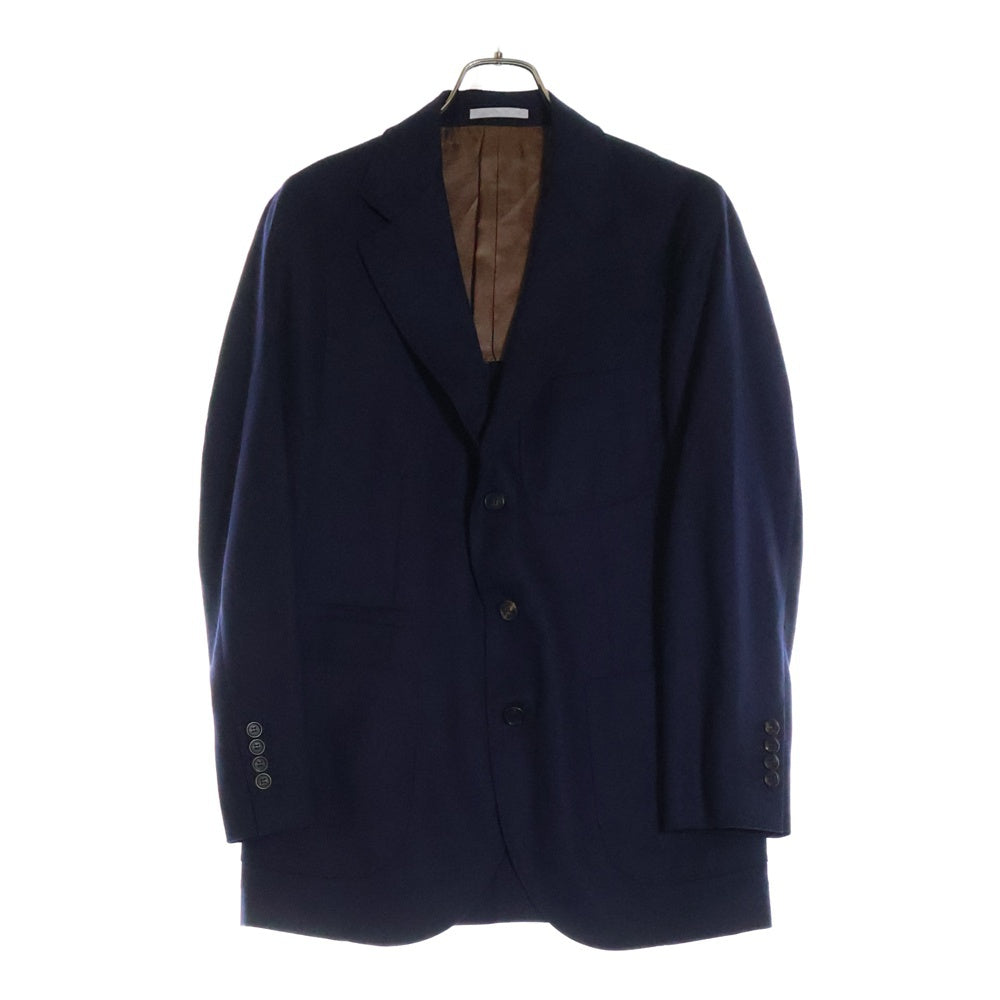 BRUNELLO CUCINELLI(ブルネロクチネリ) ノッチドラペル 2B バージンウール テーラードジャケット ネイビー