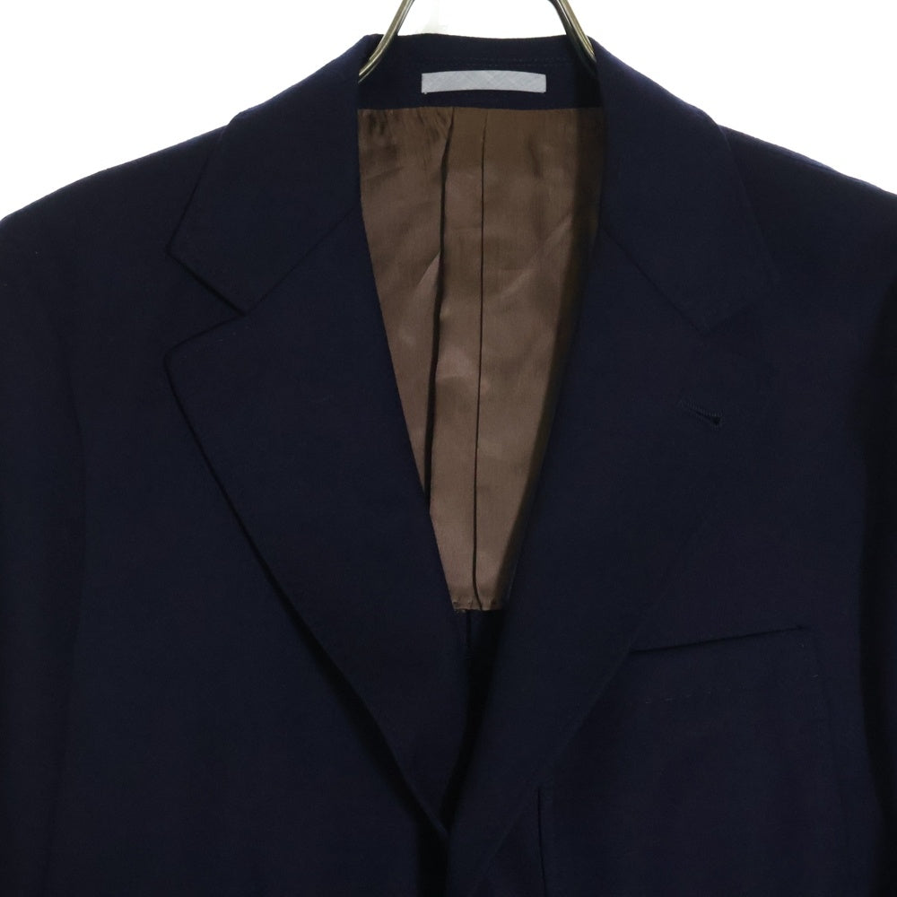 BRUNELLO CUCINELLI(ブルネロクチネリ) ノッチドラペル 2B バージンウール テーラードジャケット ネイビー