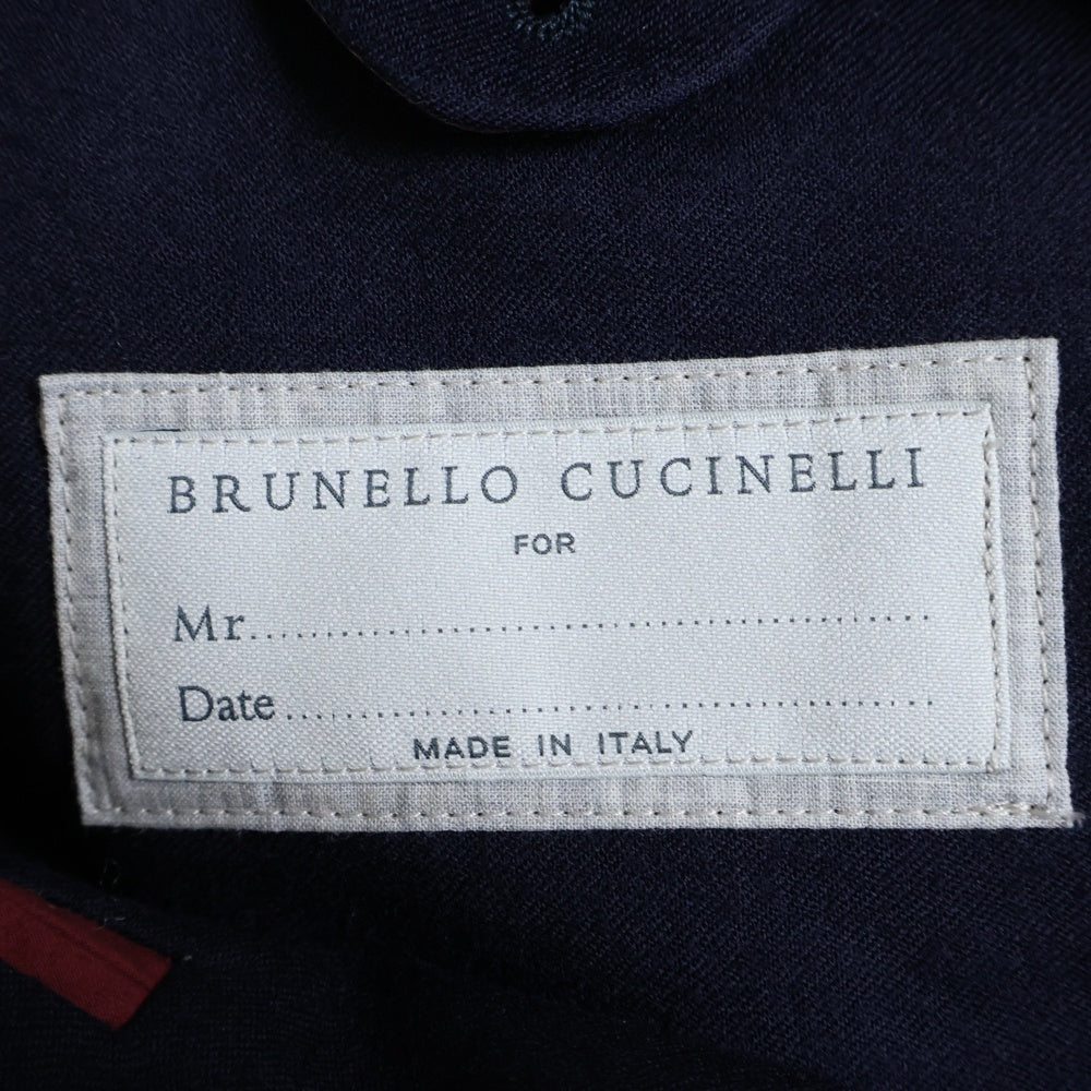 BRUNELLO CUCINELLI(ブルネロクチネリ) ノッチドラペル 2B バージンウール テーラードジャケット ネイビー