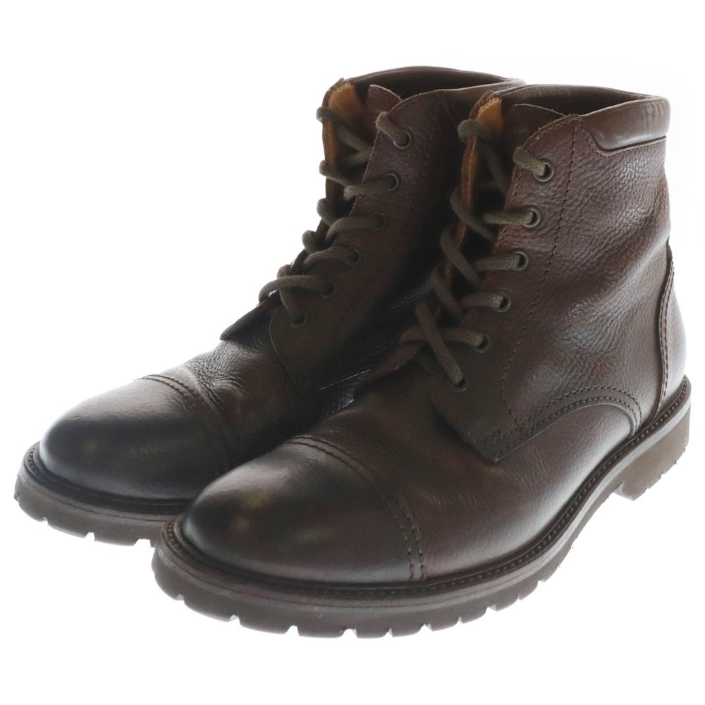 BRUNELLO CUCINELLI(ブルネロクチネリ) レザー レースアップ アンクルブーツ ブラウン