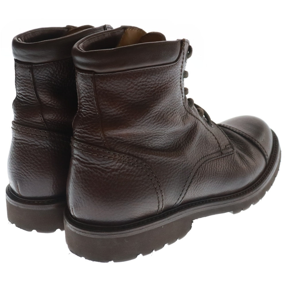 BRUNELLO CUCINELLI(ブルネロクチネリ) レザー レースアップ アンクルブーツ ブラウン
