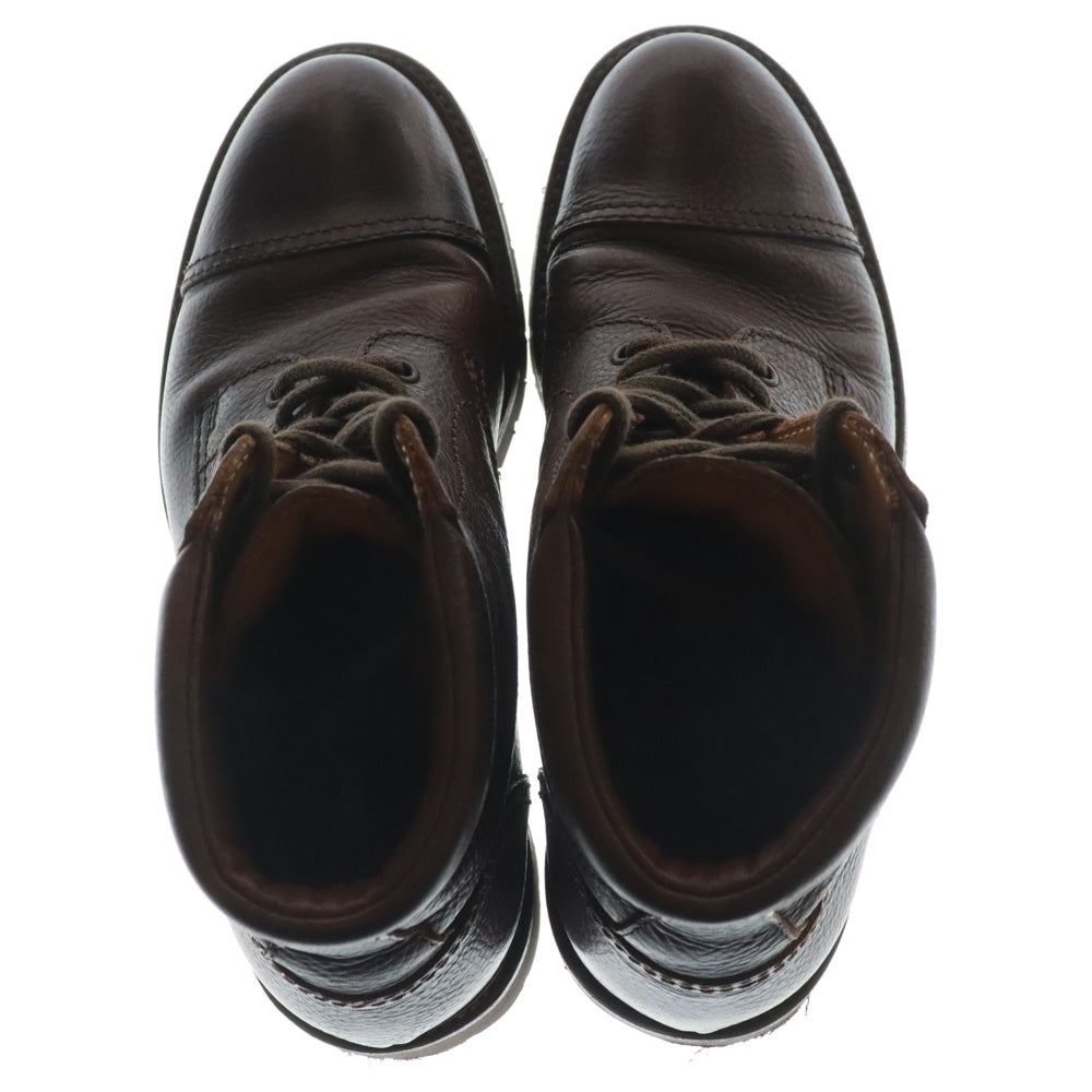 BRUNELLO CUCINELLI(ブルネロクチネリ) レザー レースアップ アンクルブーツ ブラウン