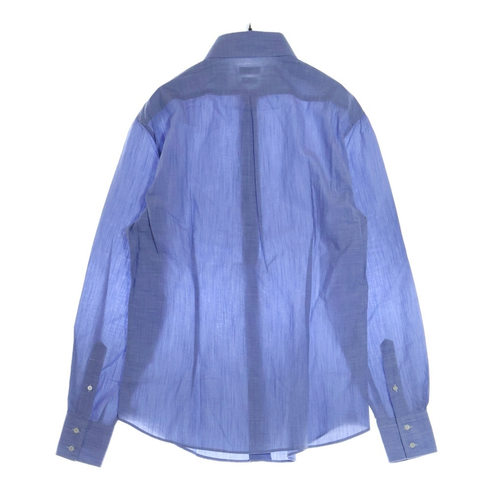 BRUNELLO CUCINELLI(ブルネロクチネリ) コットン スリムフィット オックスフォード 長袖シャツ ブルー