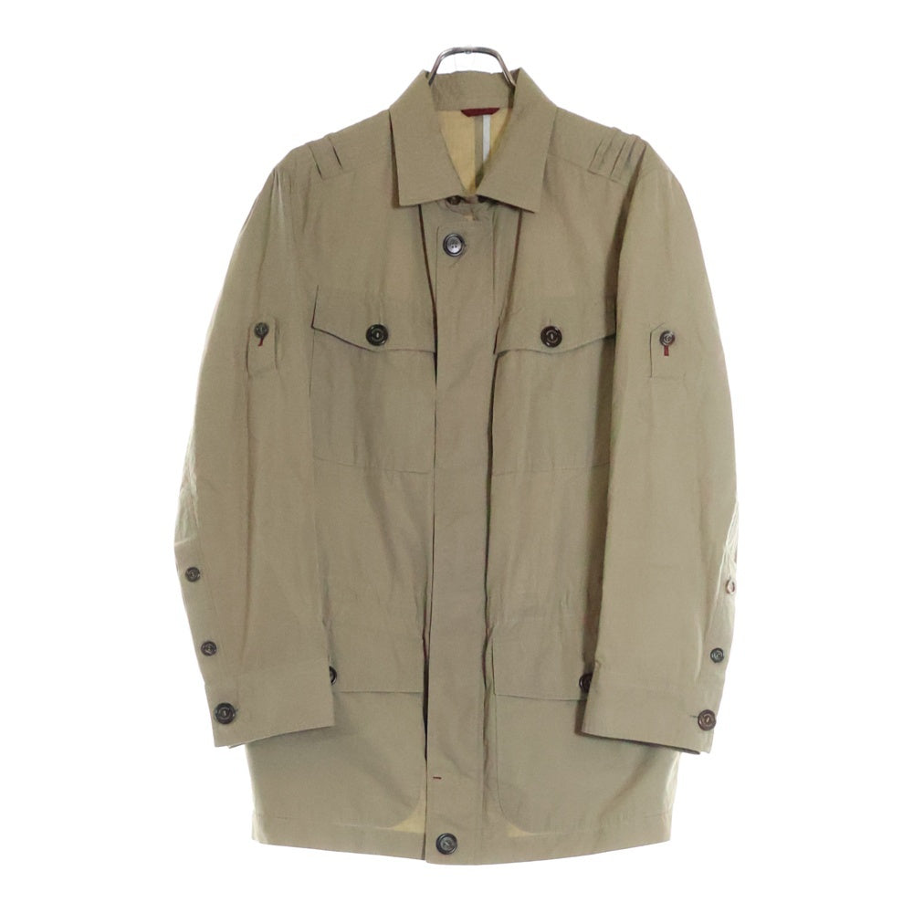 BRUNELLO CUCINELLI(ブルネロクチネリ) コットン マルチポケット ミリタリージャケット カーキ DB96532