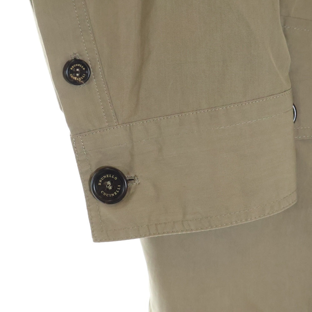 BRUNELLO CUCINELLI(ブルネロクチネリ) コットン マルチポケット ミリタリージャケット カーキ DB96532