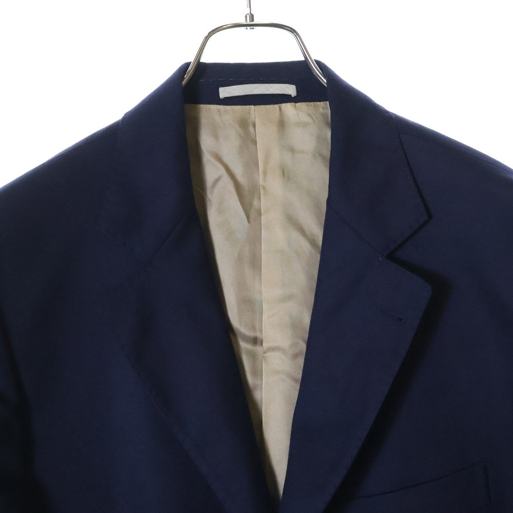 BRUNELLO CUCINELLI(ブルネロクチネリ) ノッチドラペル 3B エルボーパッチ カシミヤ テーラードジャケット ネイビー DK97512