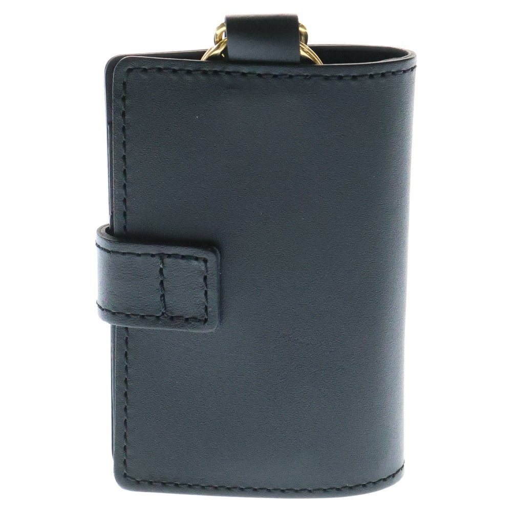 WIND AND SEA(ウィンダンシー) Leather Key Case ロゴエンボス レザー キーケース ブラック WDS-LTC-02