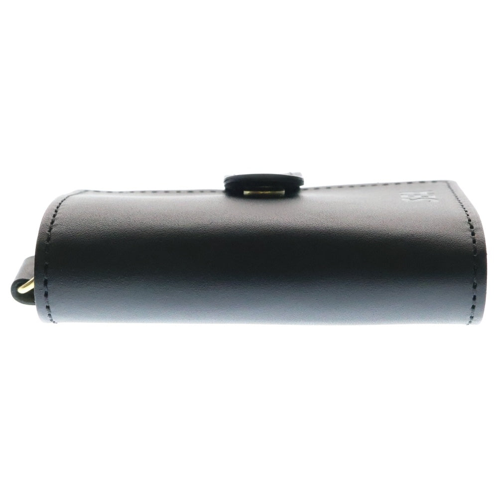 WIND AND SEA(ウィンダンシー) Leather Key Case ロゴエンボス レザー キーケース ブラック WDS-LTC-02