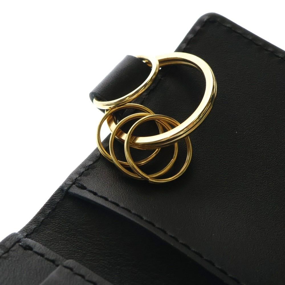 WIND AND SEA(ウィンダンシー) Leather Key Case ロゴエンボス レザー キーケース ブラック WDS-LTC-02