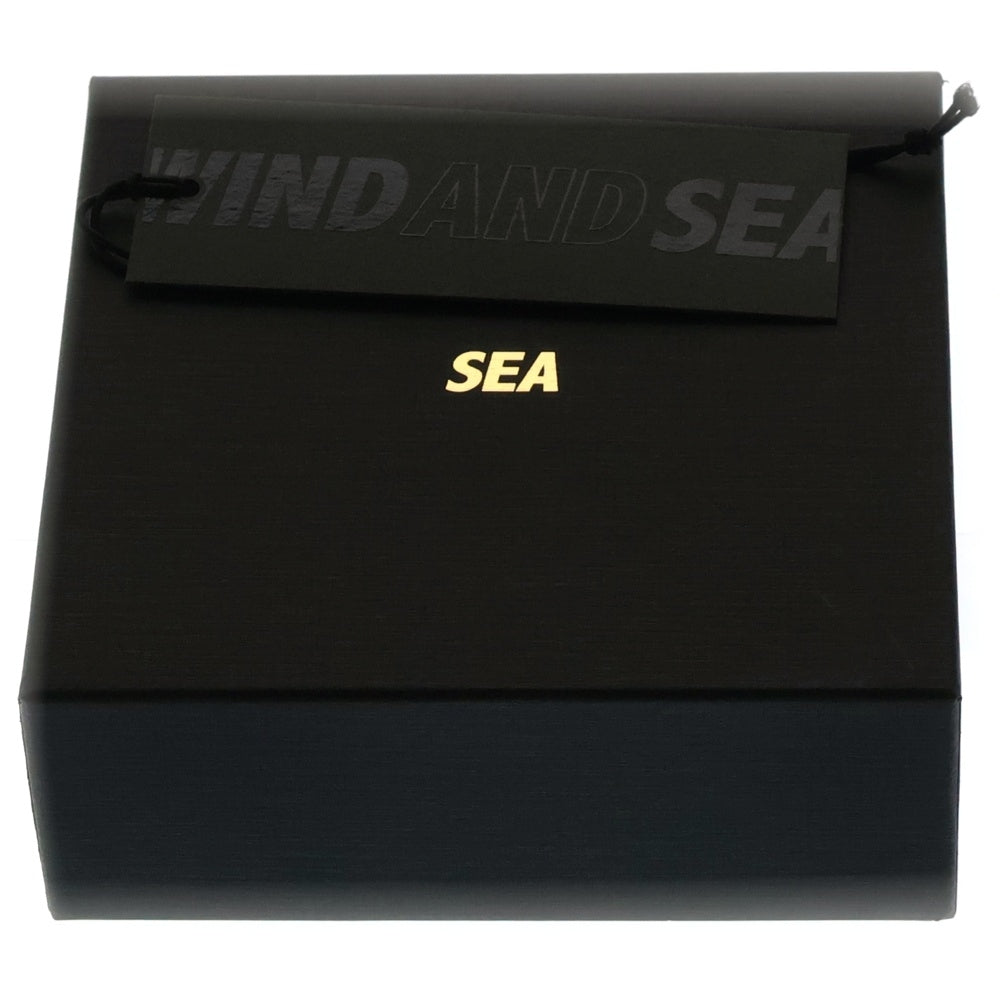 WIND AND SEA(ウィンダンシー) Leather Key Case ロゴエンボス レザー キーケース ブラック WDS-LTC-02