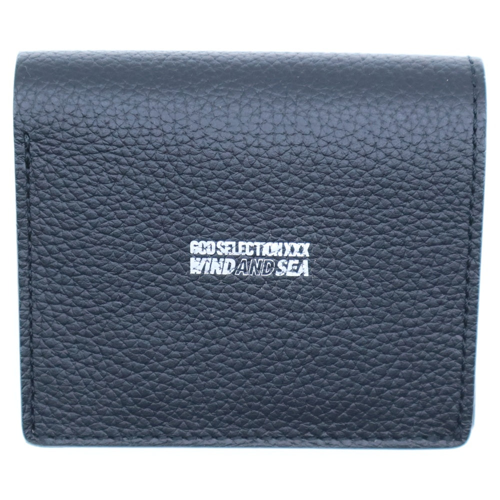 WIND AND SEA(ウィンダンシー) ×GOD SELECTION XXX Leather BI-Fold Wallet ゴッドセレクショントリプルエックス レザー BI-フォールド ウォレット 財布 ブラック WDS-C-GOD-23-Q3-20