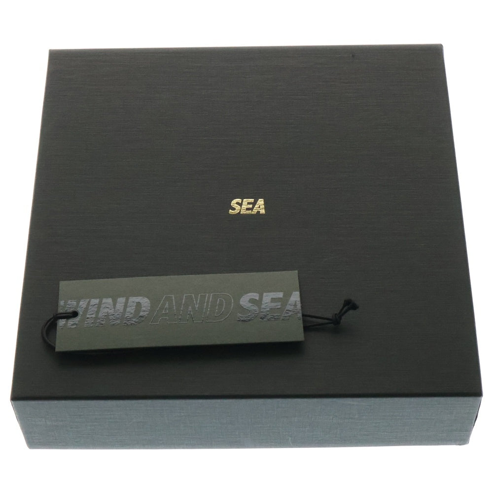 WIND AND SEA(ウィンダンシー) Leather Tray ロゴエンボス レザートレイ ブラック WDS-LTC-09