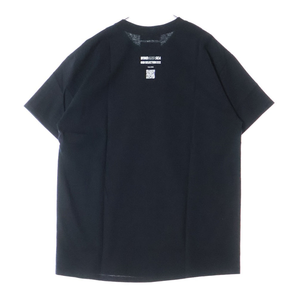WIND AND SEA(ウィンダンシー) ×GOD SELECTION XXX feat RIA T-shirt ゴッドセレクション トリプルエックス リア 両面プリント クルーネック半袖Tシャツ ブラック WDS-XXX-SP-10