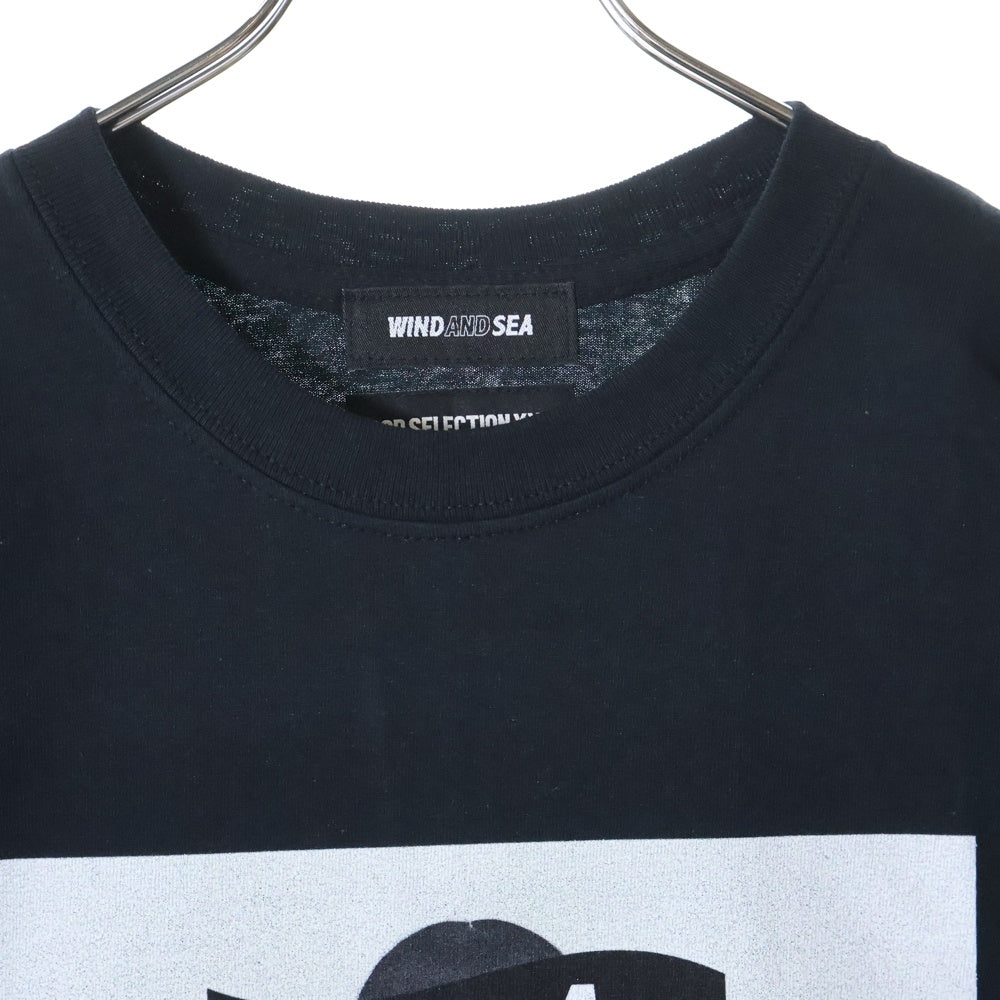 WIND AND SEA(ウィンダンシー) ×GOD SELECTION XXX feat RIA T-shirt ゴッドセレクション トリプルエックス リア 両面プリント クルーネック半袖Tシャツ ブラック WDS-XXX-SP-10