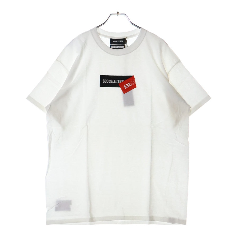 WIND AND SEA(ウィンダンシー) ×GOD SELECTION XXX T-shirt ゴッドセレクション トリプルエックス フロントロゴワッペン クルーネック半袖Tシャツ カットソー ホワイト WDS-XXX-SP-09