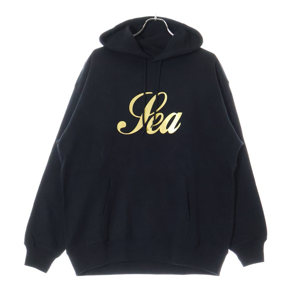 WIND AND SEA(ウィンダンシー) SEA HOODED SWEATSHIRT KNIT LIMITED ロゴプリント プルオーバーパーカー フーディ ブラック/ゴールド WDS-O-KNZ-25-Q1-CS-01