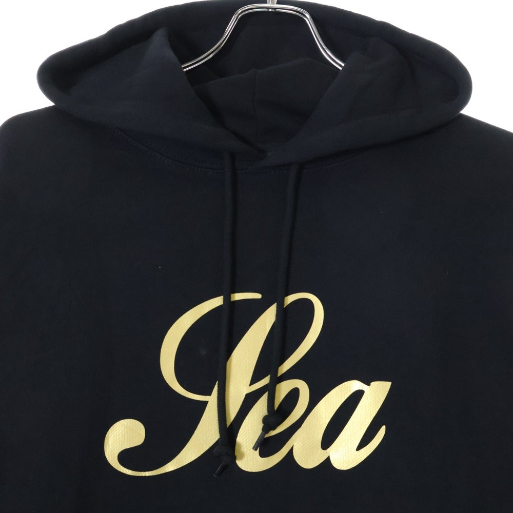 WIND AND SEA(ウィンダンシー) SEA HOODED SWEATSHIRT KNIT LIMITED ロゴプリント プルオーバーパーカー フーディ ブラック/ゴールド WDS-O-KNZ-25-Q1-CS-01