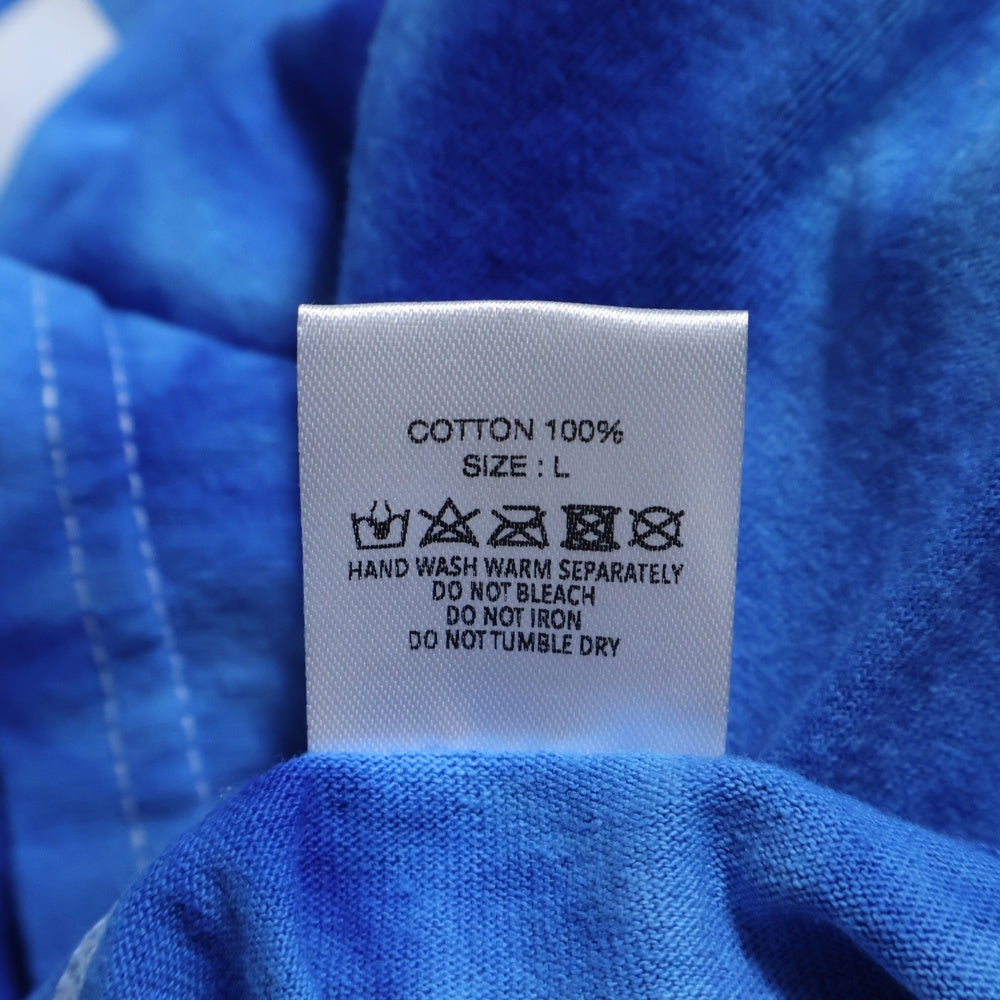 GOD SELECTION XXX(ゴッドセレクショントリプルエックス) ×WIND AND SEA ウィンダンシー タイダイ柄 フロントロゴ クルーネック長袖Tシャツ カットソー ブルー GX-A21-WSLT-09