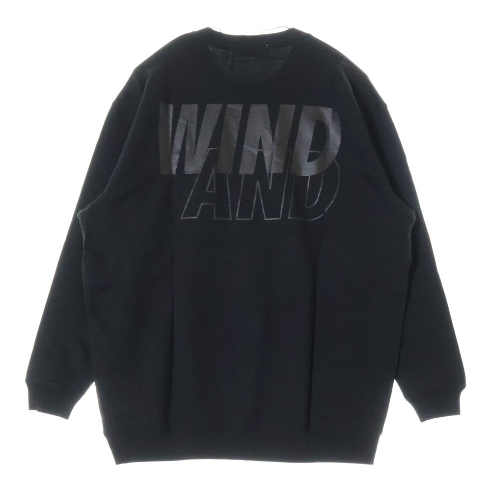 WIND AND SEA(ウィンダンシー) YOU AND SEA WDS CUSTOM SWEATSHIRT ユーアンドシー カスタム ロゴプリント クルーネックトレーナー スウェット ブラック WDS-O-YAS-23-Q1-01