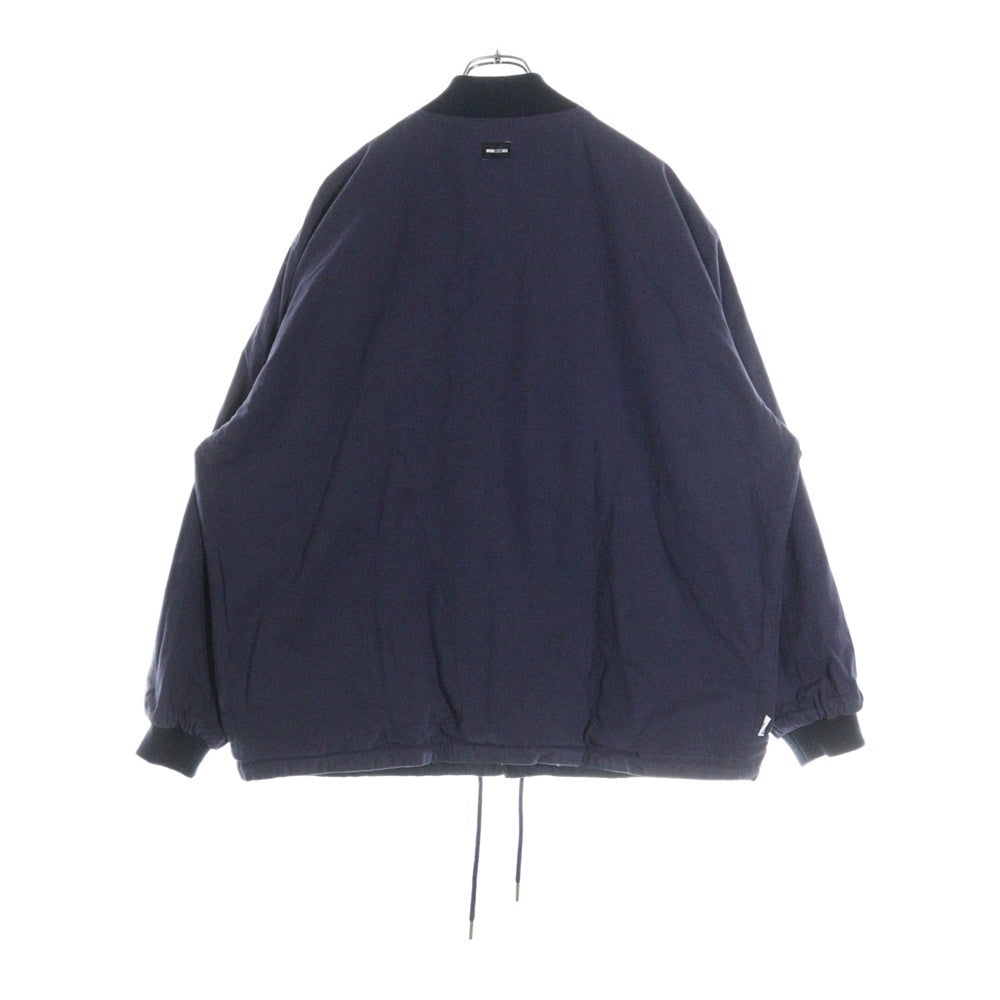 WIND AND SEA(ウィンダンシー) WDS CANVAS DERBY JACKET キャンバスダービー スタジアムジャケット スタジャン ブルゾン ネイビー WDS-O-ATH-23-Q3-JK-01