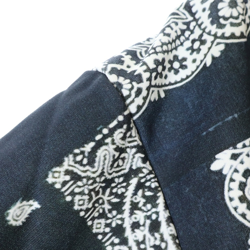 WIND AND SEA(ウィンダンシー) ×MIYAGI HIDETAKA WDS HOODIE ミヤギヒデタカ ペイズリー柄 ロゴプリント プルオーバーパーカー スウェット フーディ ブラック WDS-C-MYGH-24-Q3-05