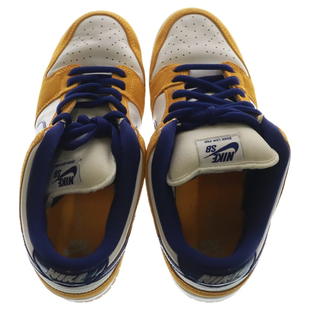 NIKE SB(ナイキエスビー) SB DUNK LOW PRO LASER ORANGE ダンク ロープロ レーザーオレンジ ローカットスニーカー ホワイト/イエロー US10.5/28.5cm BQ6817-800