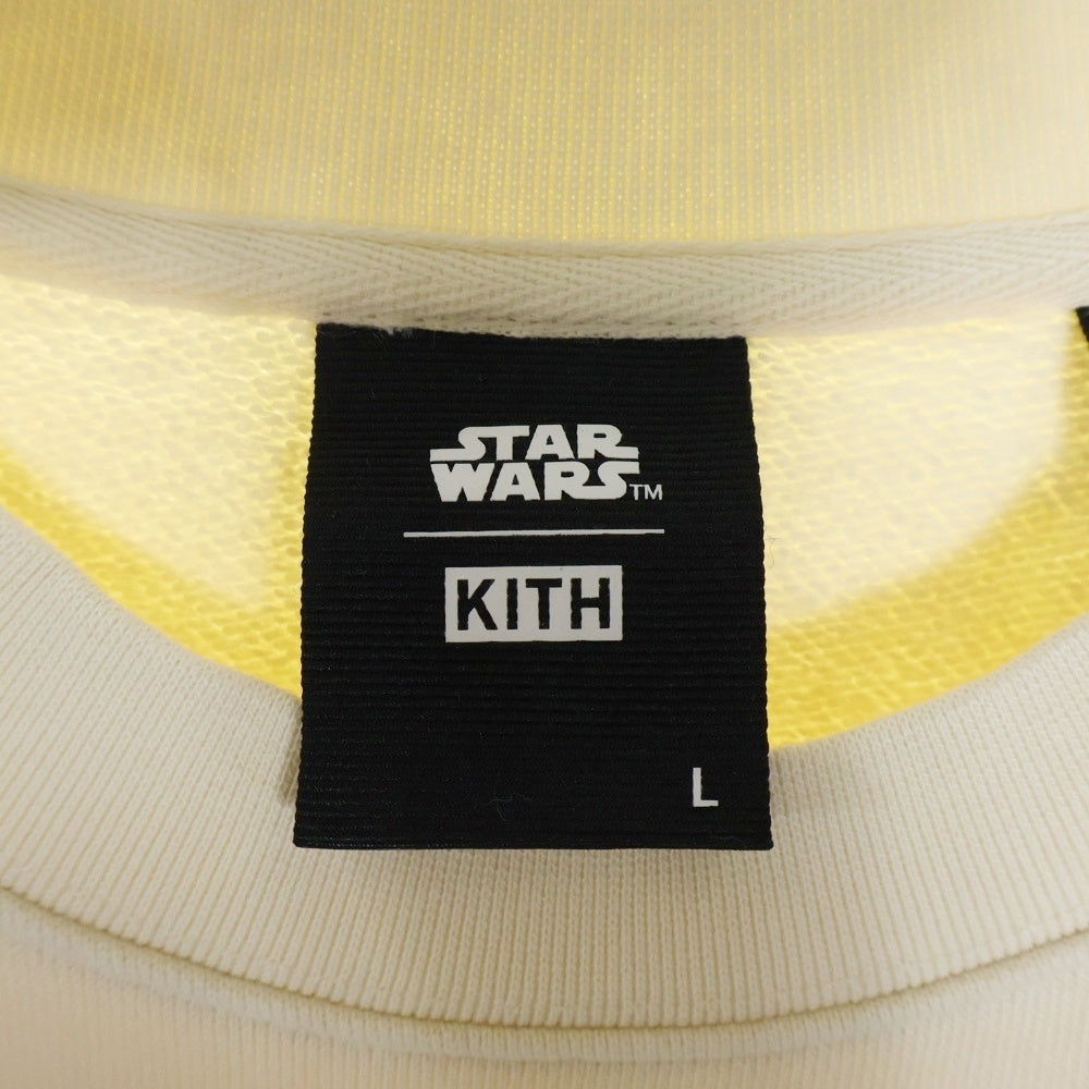 KITH(キス) ×STAR WARS C-3PO CREWNECK スターウォーズ シースリーピーオー フロント刺繍 クルーネック スウェットトレーナー ベージュ KHM030219-102