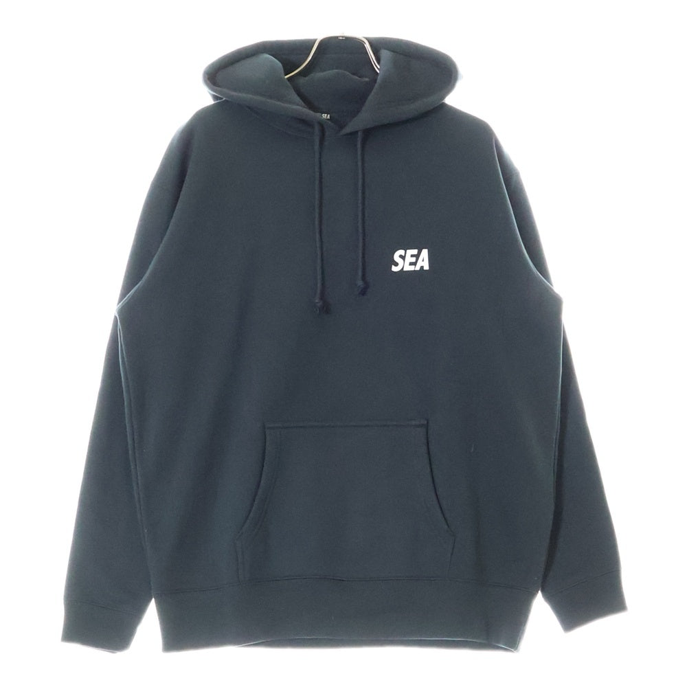 WIND AND SEA(ウィンダンシー) PHOTO HOODIE バックフォトプリント フロントロゴ プルオーバー スウェットパーカー フーディ ブラック WDS-CS-196
