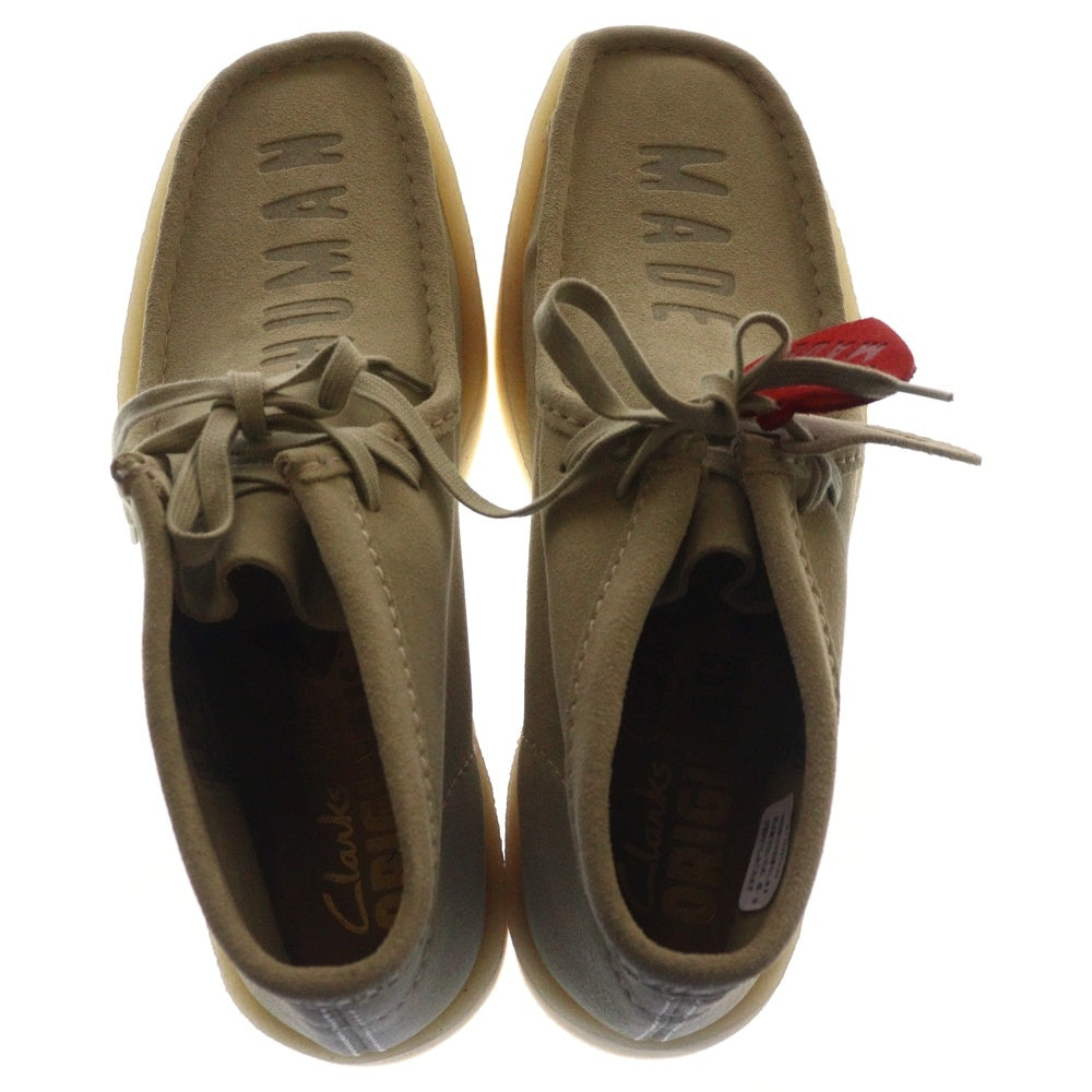 Clarks ORIGINALS(クラークス オリジナルス) ×HUMAN MADE WALLABEE ヒューマンメイド モカシン アッパーロゴ デッキシューズ カーキ/ベージュ UK11/29cm XX28GD008