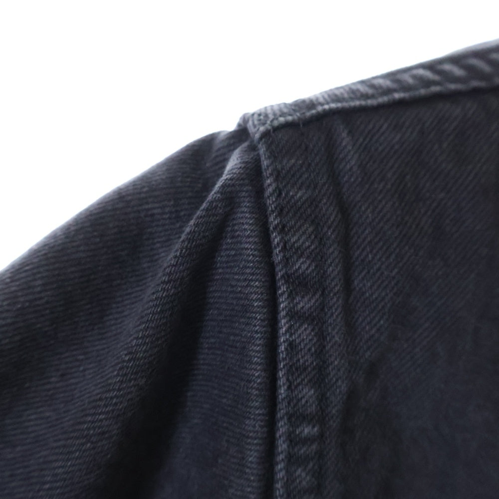 WIND AND SEA(ウィンダンシー) ×MINEDENIM Denim Boa GJKT マインデニム バックロゴプリント デニムボアジャケット ブラック 20MND-WAS001